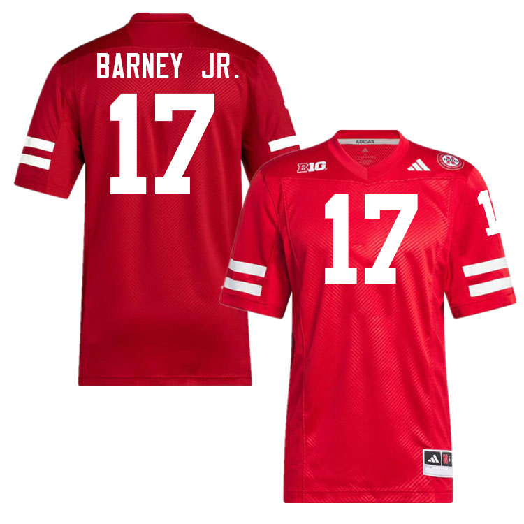 Men #17 Jacory Barney Jr. Nebraska Cornhuskers College Football Jerseys Stitched Sale-Scarlet